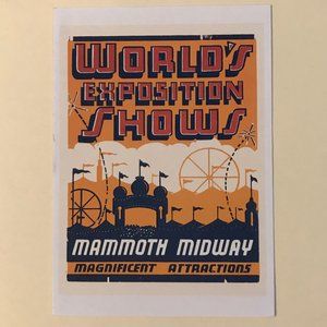 Hatch Show Print collectible postcard UNUSED